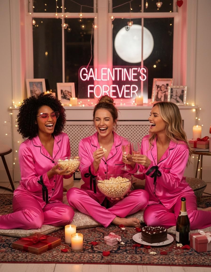 image:imageEkouaer Women Classic Button Down Long Satin Pajamas Set Cute Bow SleepwearRose Pink