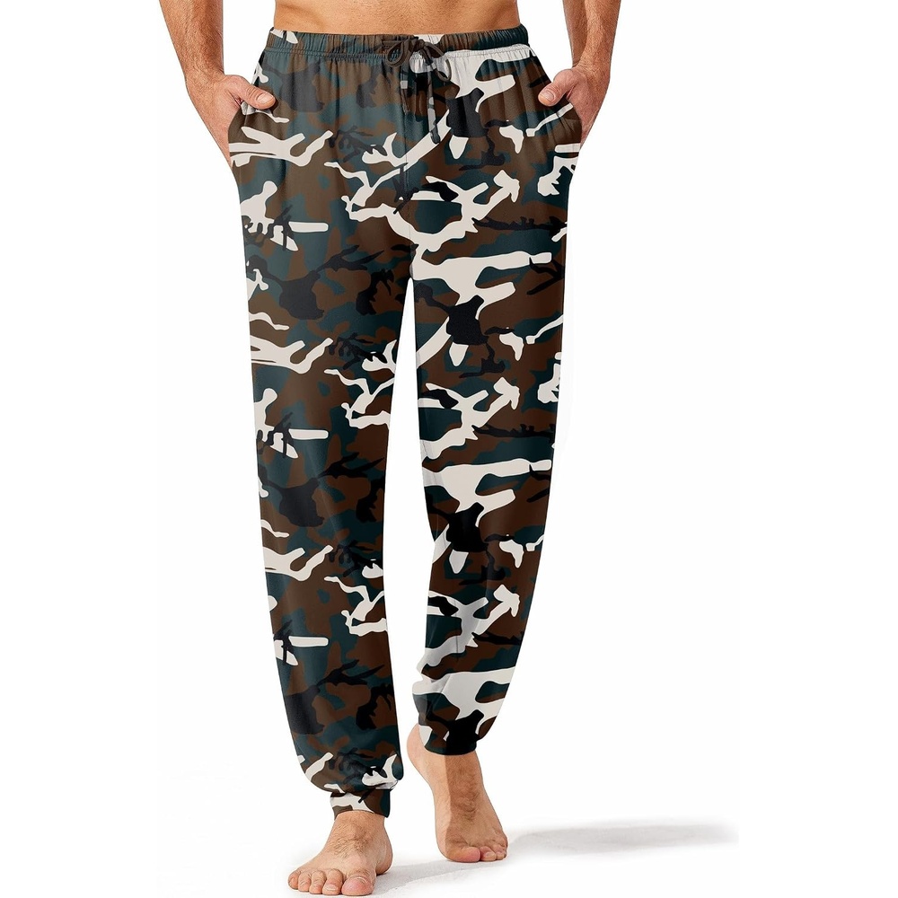 image:imageEkouaer Mens Pajama Pants Jogger Comfy Loungewear with Pockets DrawstringCamouflagel