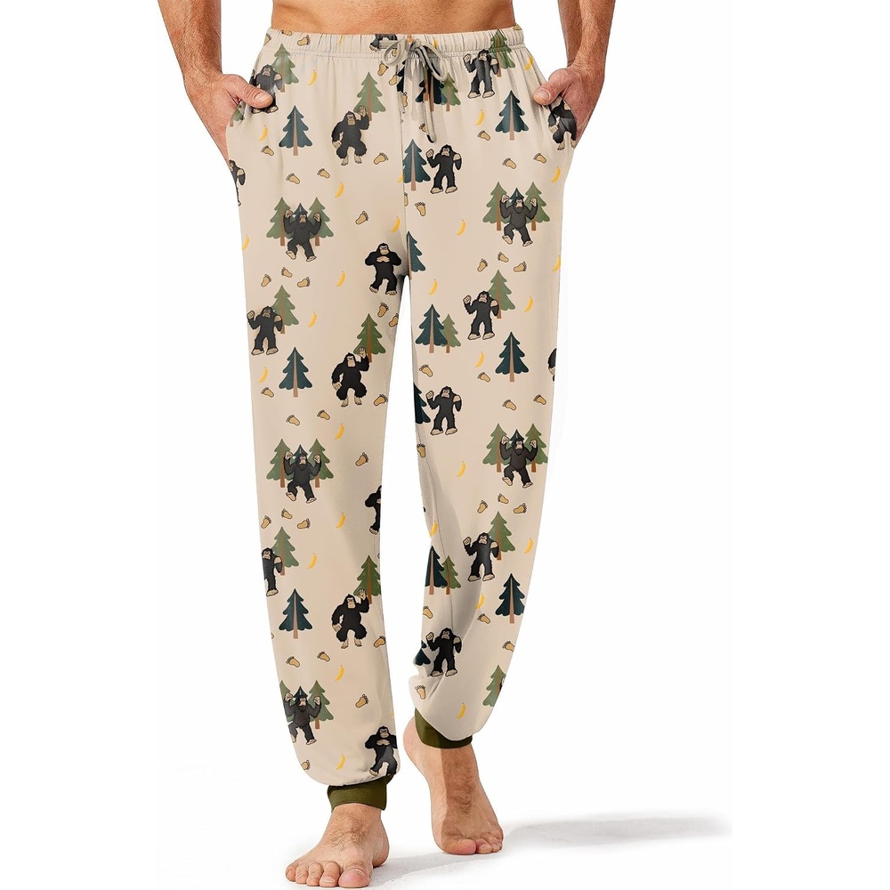 image:imageEkouaer Mens Pajama Pants Jogger Comfy Loungewear with Pockets DrawstringForest Bigfoot