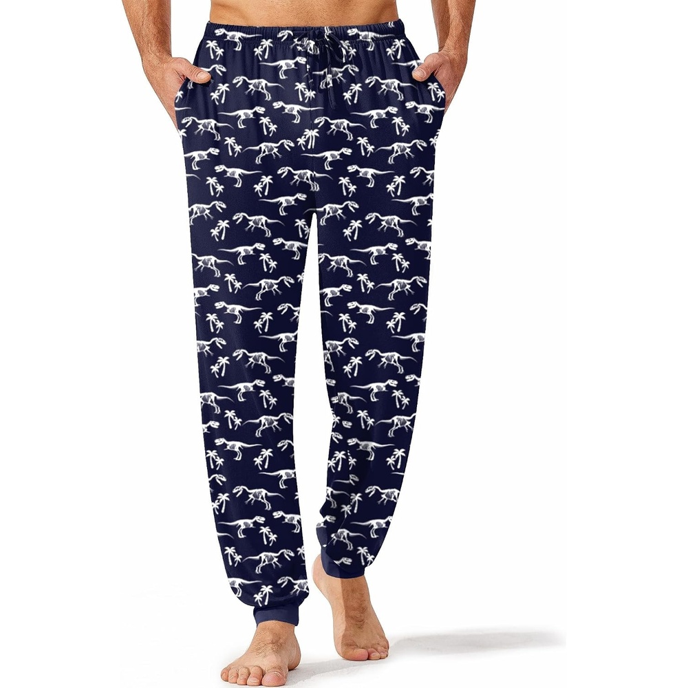 image:imageEkouaer Mens Pajama Pants Jogger Comfy Loungewear with Pockets DrawstringNavy Dinosaur