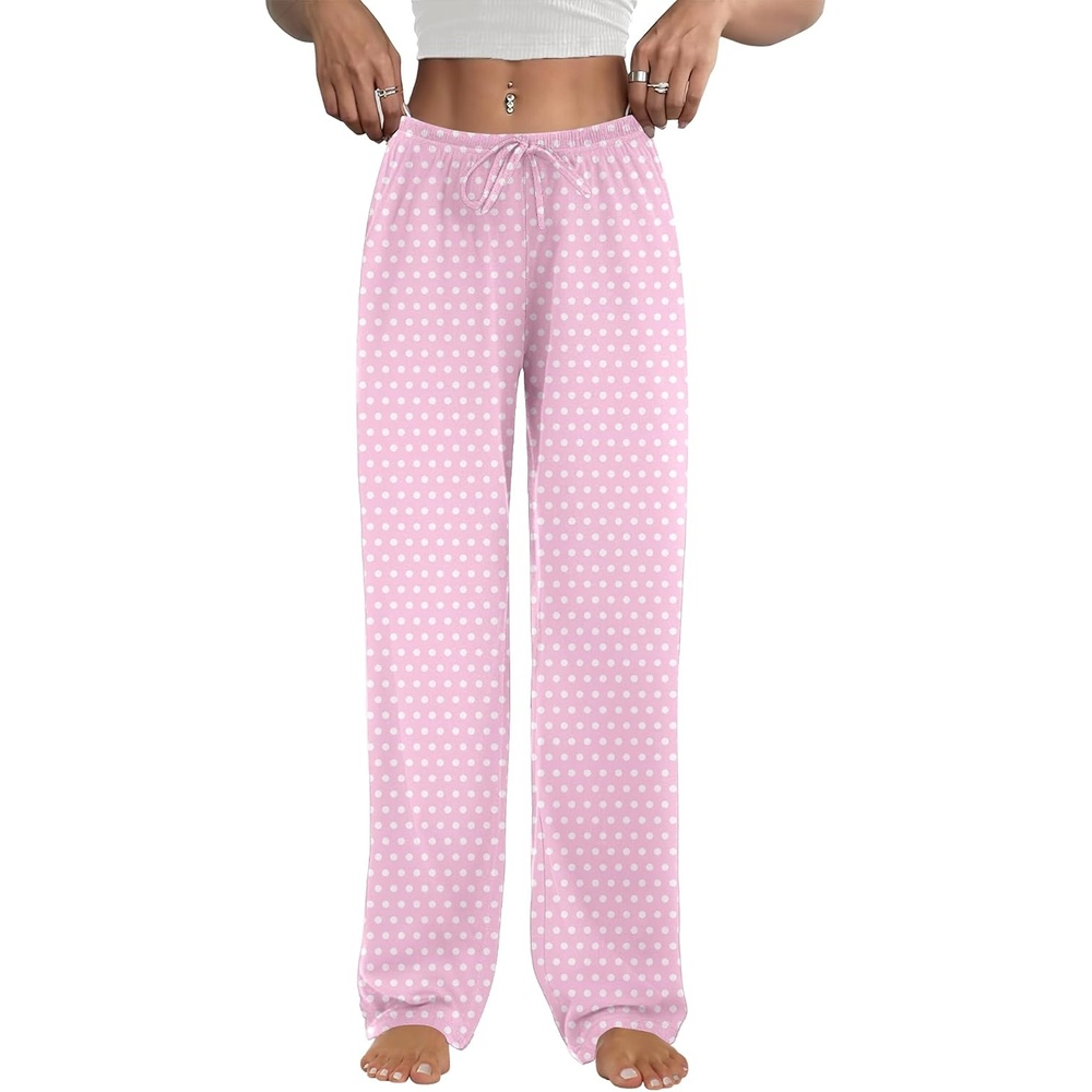 image:imageEkouaer Womens Pajama Pants Lounge Pants Soft Drawstring Pj BottomsPink Dot