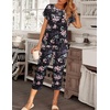 Ekouaer 2 Pack Womens Pajamas Sets Short Sleeve Tops and Capri Pants Pjs(Pink Flowers  Black Flowers)