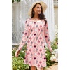 Ekouaer 3 Pack Long Sleeve Nightgowns for Women Casual Sleepwear Nightshirt(Beach moon pink Sheep)