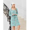 Ekouaer 3 Pack Womens Long Sleeve Nightgowns Soft Sleep Shirt Sleepwear(White Pink Flower pink green Floral)