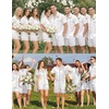 Ekouaer Couple Matching Pajamas Sets Silk Short Sleeve Button Up Sleepwear(White)