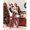 Ekouaer Family Christmas Pajamas Matching Sets Cute Long Sleeve Couple Pjs(Black Red-snowman)