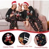 Ekouaer Family Christmas Pajamas Matching Sets Cute Long Sleeve Couple Pjs(Black-santa)