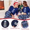 Ekouaer Family Christmas Pajamas Matching Sets Cute Long Sleeve Couple Pjs(Blue-christmas)