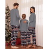 Ekouaer Family Christmas Pajamas Matching Sets Cute Long Sleeve Couple Pjs(Gray-christmas Tree)