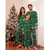Ekouaer Family Christmas Pajamas Matching Sets Cute Long Sleeve Couple Pjs(Green-christmas)