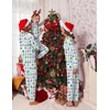 Ekouaer Family Christmas Pajamas Matching Sets Cute Long Sleeve Couple Pjs(Green-pine Tree)