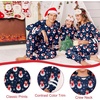 Ekouaer Family Christmas Pajamas Matching Sets Cute Long Sleeve Couple Pjs(Navy-snowman)