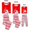 Ekouaer Family Christmas Pajamas Matching Sets Cute Long Sleeve Couple Pjs(Red White-elk)