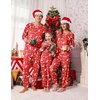 Ekouaer Family Christmas Pajamas Matching Sets Cute Long Sleeve Couple Pjs(Red-elk)