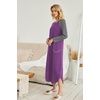 Ekouaer Long Nightgowns for Women Long Sleeve House Dress with Pockets(Purple)