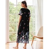 Ekouaer Long Nightgowns for Women Short Sleeve Night Gown with Pockets(Colorful Butterfly)