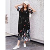 Ekouaer Long Nightgowns for Women Short Sleeve Night Gown with Pockets(Colorful Butterfly)