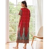 Ekouaer Long Nightgowns for Women Short Sleeve Night Gown with Pockets(Feather)