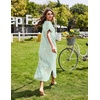 Ekouaer Long Nightgowns for Women Short Sleeve Night Gown with Pockets(Little Daisy)