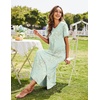 Ekouaer Long Nightgowns for Women Short Sleeve Night Gown with Pockets(Little Daisy)