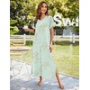 Ekouaer Long Nightgowns for Women Short Sleeve Night Gown with Pockets(Little Daisy)