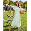 Ekouaer Long Nightgowns for Women Short Sleeve Night Gown with Pockets(Little Daisy)