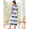 Ekouaer Long Nightgowns for Women Short Sleeve Night Gown with Pockets(Pat7)