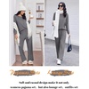 Ekouaer Lounge Sets for Women Ribbed Knit Long Sleeve 2 Piece Pajama Sets(Grey)