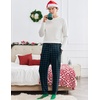 Ekouaer Mens Pajama Pants Jogger Comfy Loungewear with Pockets Drawstring(2 Pack-green+blue Plaid)
