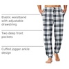 Ekouaer Mens Pajama Pants Jogger Comfy Loungewear with Pockets Drawstring(Black Plaid)