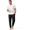 Ekouaer Mens Pajama Pants Jogger Comfy Loungewear with Pockets Drawstring(Black+navy)