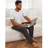 Ekouaer Mens Pajama Pants Jogger Comfy Loungewear with Pockets Drawstring(Gingham+stripe)