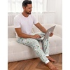 Ekouaer Mens Pajama Pants Jogger Comfy Loungewear with Pockets Drawstring(Golf)