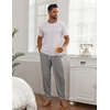 Ekouaer Mens Pajama Pants Jogger Comfy Loungewear with Pockets Drawstring(Grey)