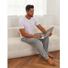 Ekouaer Mens Pajama Pants Jogger Comfy Loungewear with Pockets Drawstring(Grey)