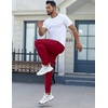 Ekouaer Mens Pajama Pants Jogger Comfy Loungewear with Pockets Drawstring(Red)