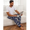 Ekouaer Mens Pajama Pants Jogger Comfy Loungewear with Pockets Drawstring(Simpli Dog)