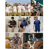 Ekouaer Mens Pajamas Set Silk Satin Pjs Short Sleeve Button Up Lounge Sets(Navy)