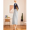 Ekouaer Nightgown for Women Long Sleeve Sleepshirt Full Length Nightshirt(A-navy Blue)