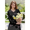Ekouaer Nightgown for Women Long Sleeve Sleepshirt Full Length Nightshirt(Cherry Blossoms)