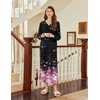 Ekouaer Nightgown for Women Long Sleeve Sleepshirt Full Length Nightshirt(Cherry Blossoms)