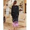 Ekouaer Nightgown for Women Long Sleeve Sleepshirt Full Length Nightshirt(Cherry Blossoms)