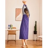 Ekouaer Nightgown for Women Long Sleeve Sleepshirt Full Length Nightshirt(Purple)