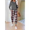 Ekouaer Pajamas for Women Comfy Long Sleeve Jogger Set Lounge Pjs Set(Classic Grey Plaid)
