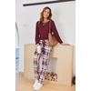 Ekouaer Pajamas for Women Comfy Long Sleeve Jogger Set Lounge Pjs Set(Classic Wind Plaid)