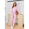 Ekouaer Pajamas for Women Comfy Long Sleeve Jogger Set Lounge Pjs Set(Cute Pink Polka Dots)