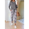 Ekouaer Pajamas for Women Comfy Long Sleeve Jogger Set Lounge Pjs Set(Grey Cat)