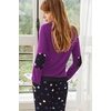 Ekouaer Pajamas for Women Comfy Long Sleeve Jogger Set Lounge Pjs Set(Purple Polka Dots)