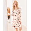Ekouaer Pajamas for Women Set 3 Piece Soft Waffle Knit Loungewear Outfit(Cherry Teddy Bear)