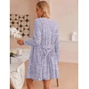 Ekouaer Pajamas for Women Set 3 Piece Soft Waffle Knit Loungewear Outfit(Purple Tie Dye)